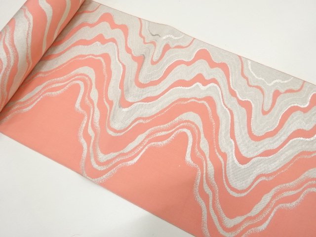 JAPANESE KIMONO / ANTIQUE KASUMI PATTERN WOVEN- 8-SUN OBI FABRIC BOLT